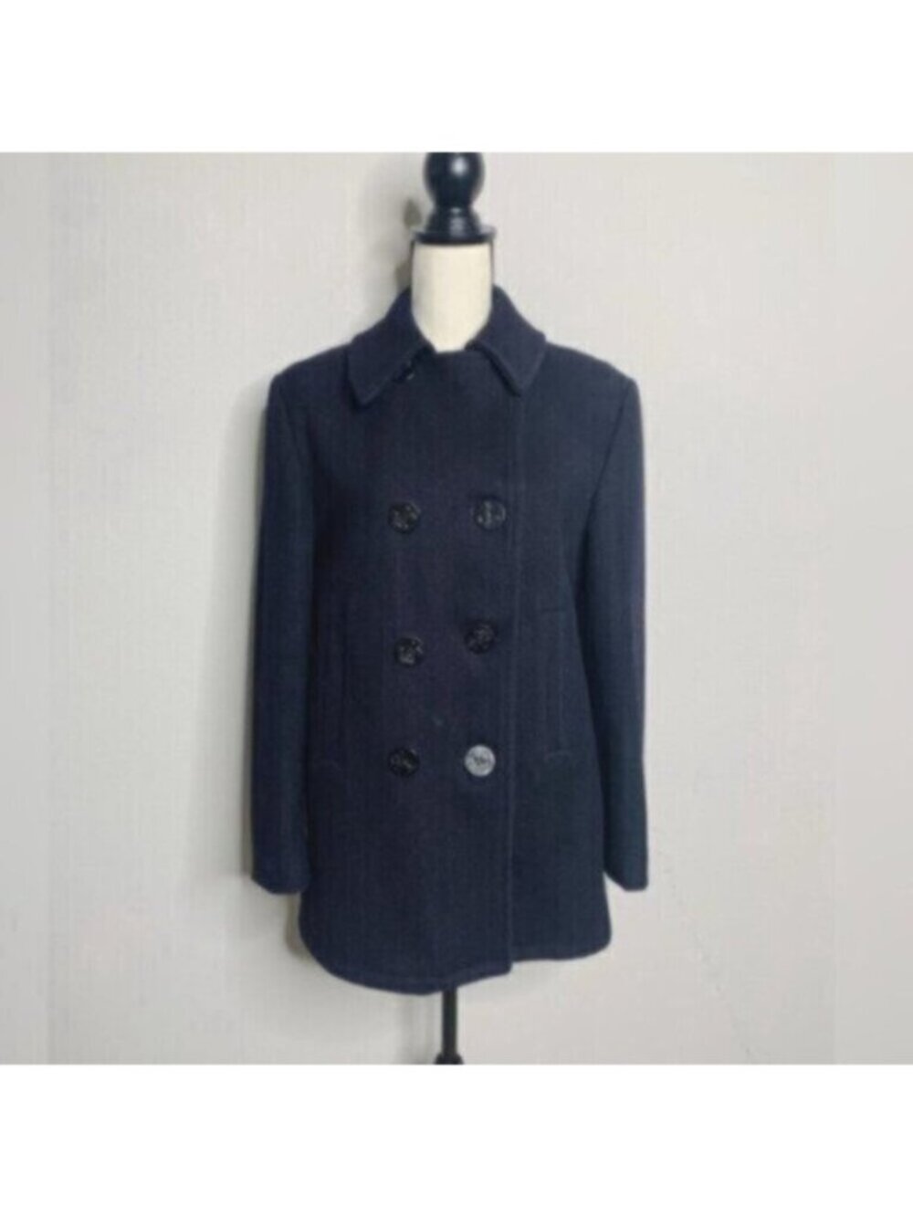 Monterey Club Vintage US Navy Wool Double Breasted Pea Coat - Picture 6 of 16